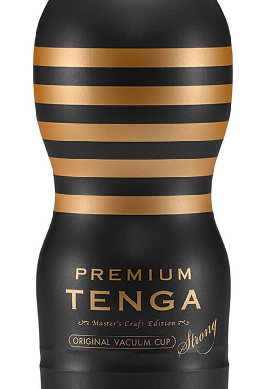 TENGA Premium Strong - eldobható maszturbátor (fekete)