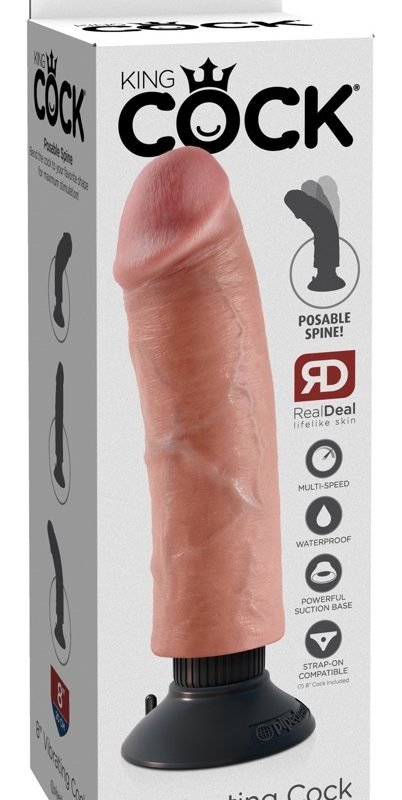 King Cock 8 - hajlítható, élethű vibrátor (25cm)