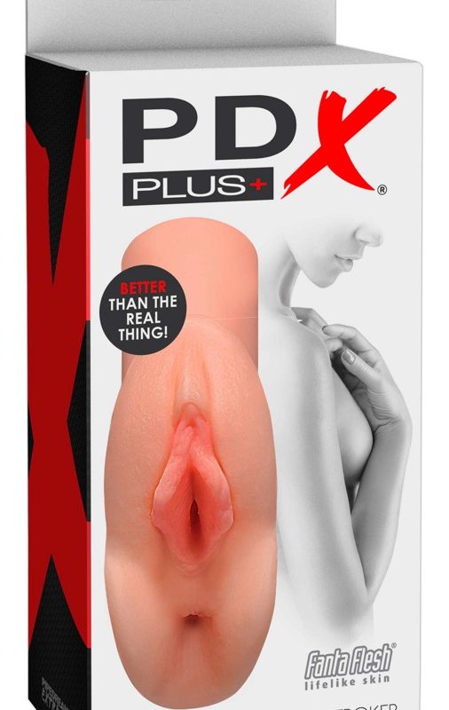 PDX Double Stroker - 2in1 élethű maszturbátor (natúr)