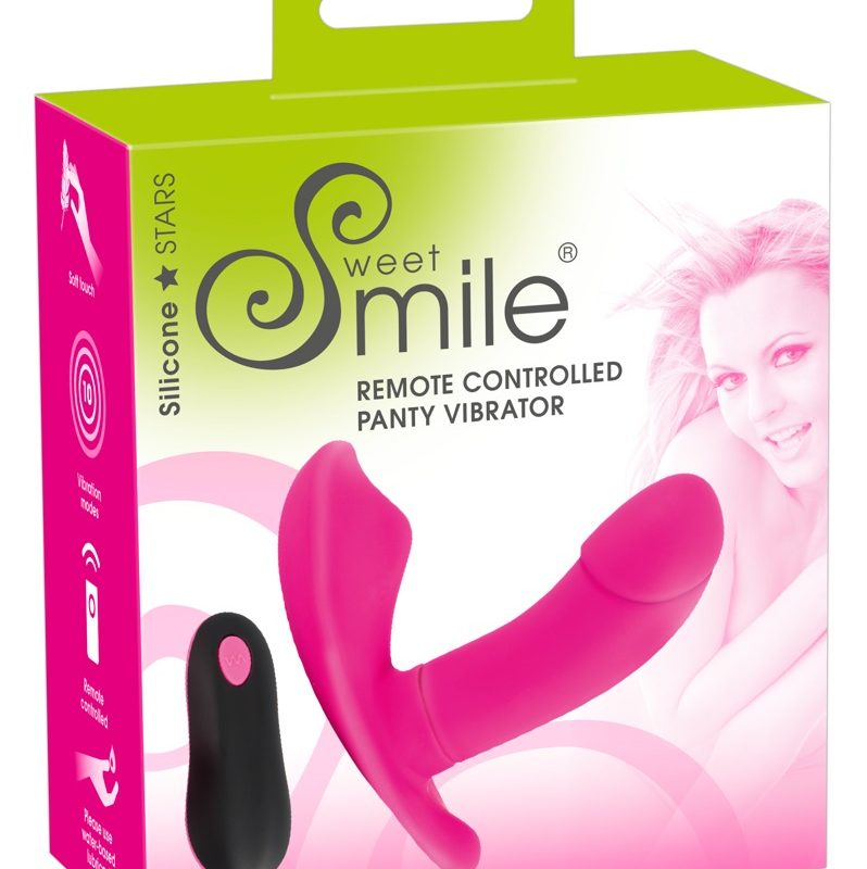 SMILE Panty - akkus, rádiós felcsatolható vibrátor (pink)