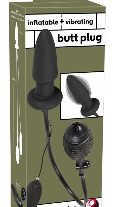You2Toys - pumpálható anál tágító vibrátor (fekete)