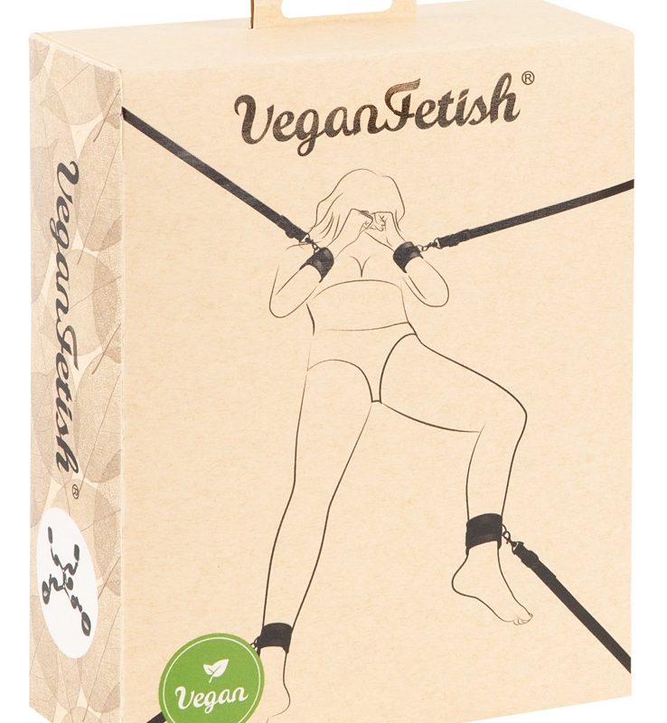 Vegan Fetish - ágyhoz kötöző szett (fekete)