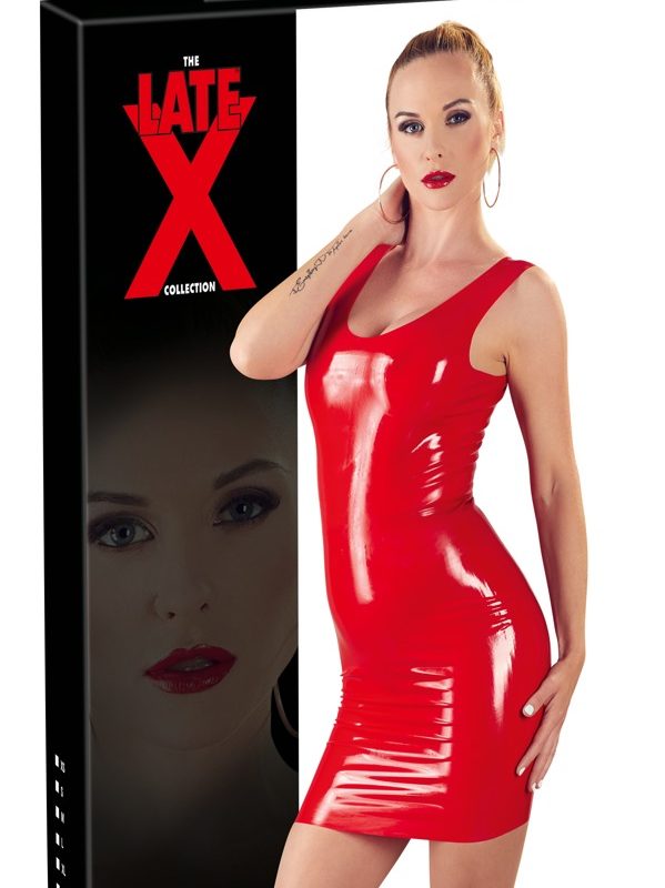 LATEX - ujjatlan, latex miniruha (piros)