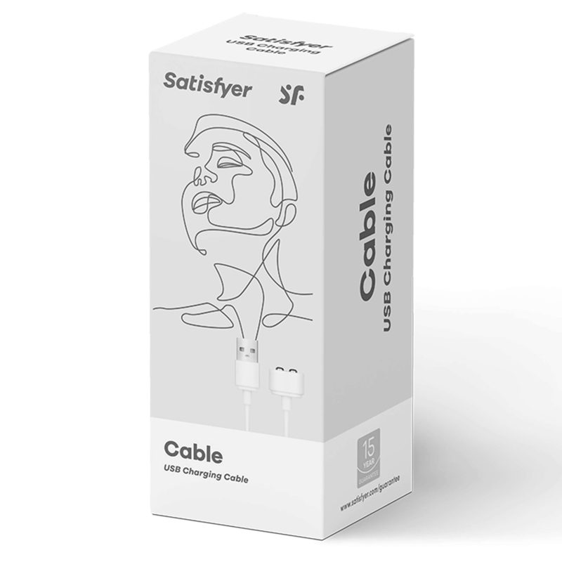 Satisfyer - mágneses USB-töltőkábel (fehér)