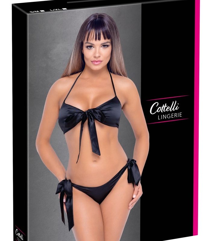Cottelli - bikini fazonú melltartó szett (fekete)