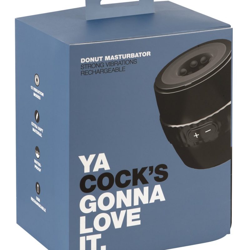 Ya Cock's Donut - akkus, vízálló férfi maszturbátor (fekete)