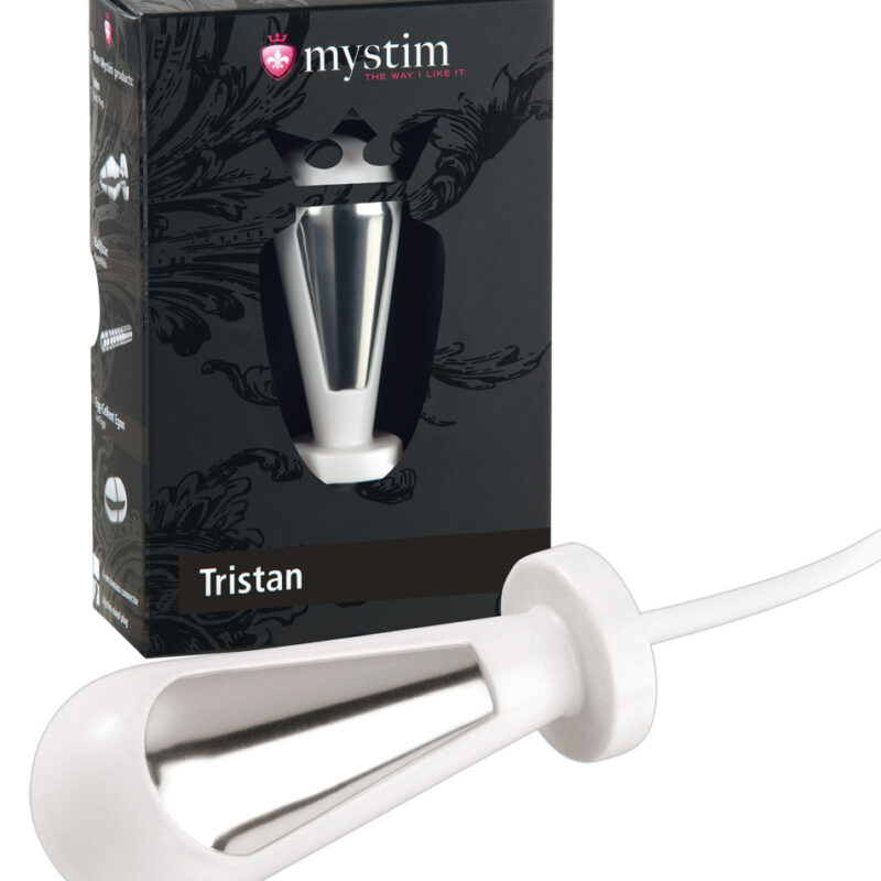 mystim Tristan - elektro-kúp dildó (fehér)