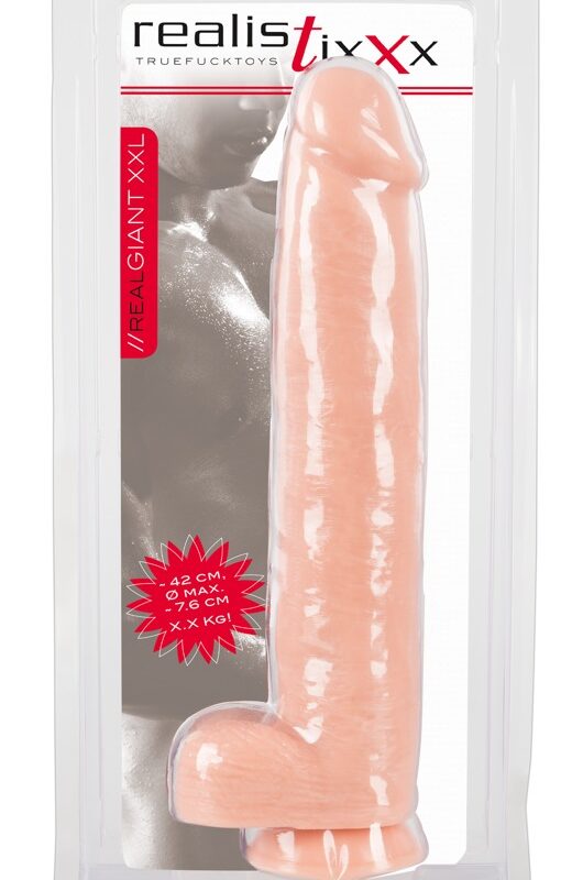 realistixxx Giant 3XL - élethű dildó (42cm) - natúr