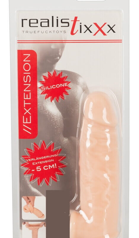 Realistixxx - heregyűrűs péniszköpeny - 16cm (natúr)