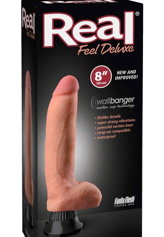 Real Feel Deluxe No.5 - herés, élethű vibrátor (natúr)