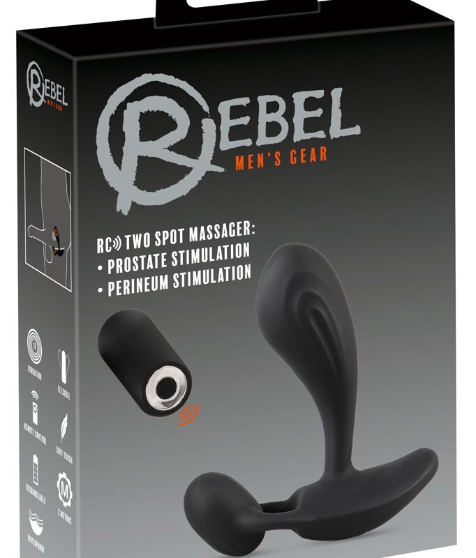 Rebel RC - 2in1 prosztata vibrátor (fekete)