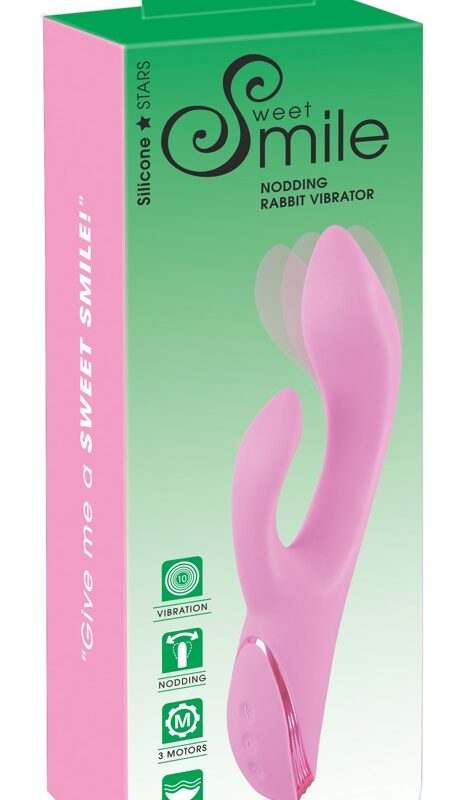 SMILE Nodding - akkus, csiklókaros, bólogató vibrátor (pink)