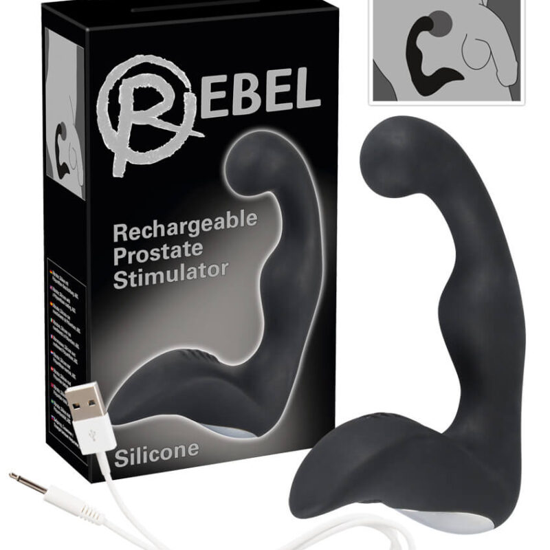 Rebel - akkus prosztata vibrátor (fekete)