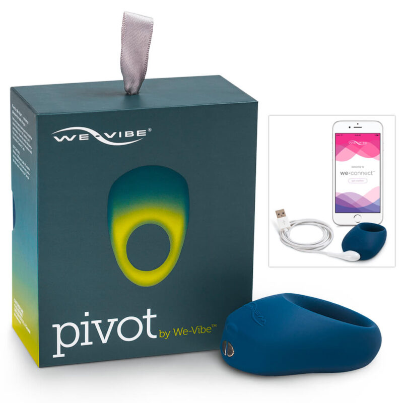 We-Vibe Pivot - akkus, vibrációs péniszgyűrű (éjkék)