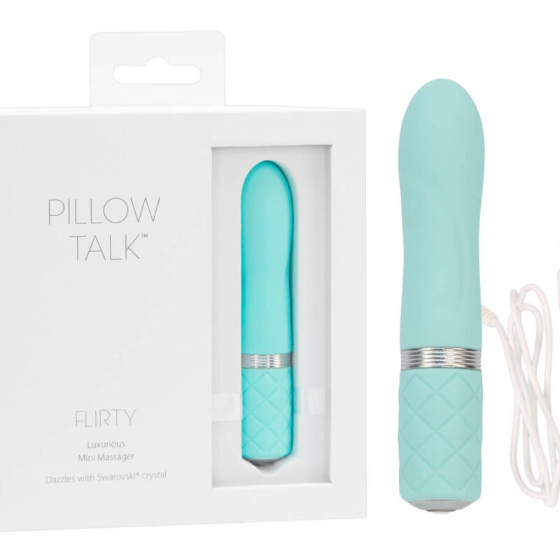 Pillow Talk Flirty - akkus rúd vibrátor (türkiz)
