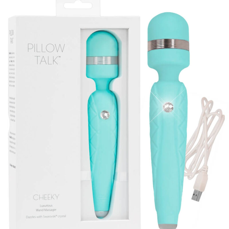 Pillow Talk Cheeky Wand - akkus masszírozó vibrátor (türkiz)