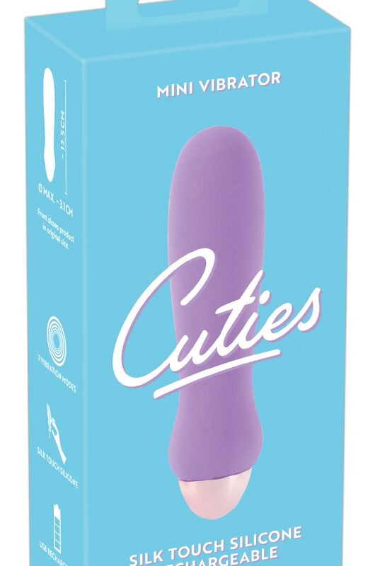 Cuties Mini Purple - akkus, szilikon rúdvibrátor (lila)