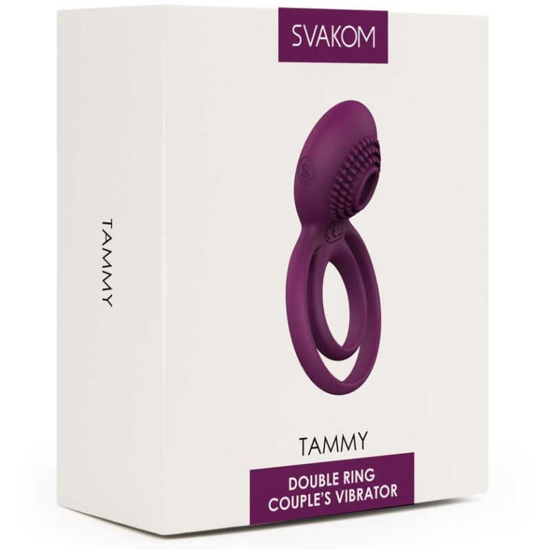Svakom Tammy - akkus, vibrációs here- és péniszgyűrű (lila)