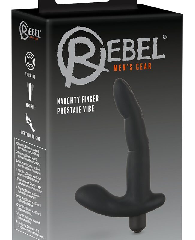Rebel Naughty Finger - prosztata vibrátor (fekete)