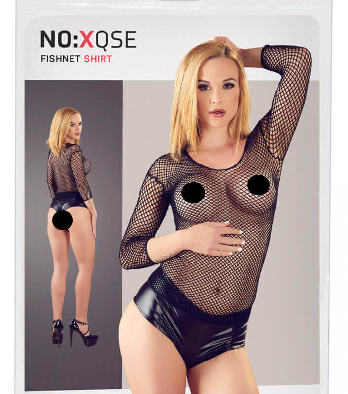NO:XQSE - Női, necc felső - fekete (S-L)