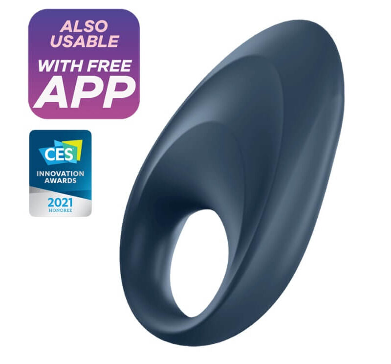 Satisfyer Mighty One - okos vibrációs péniszgyűrű (kék)