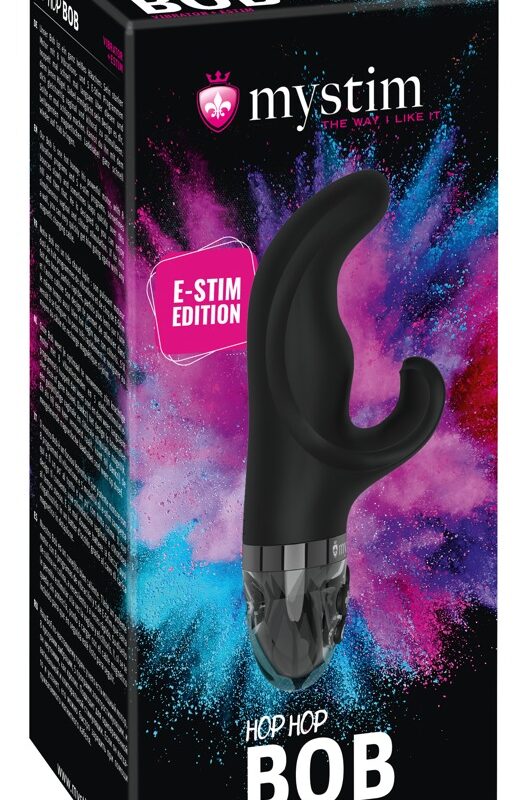 mystim Hop Hop Bob E-Stim - akkus elektro vibrátor (fekete)