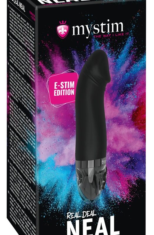mystim Real Deal Neal E-Stim - akkus elektro vibrátor (fekete)