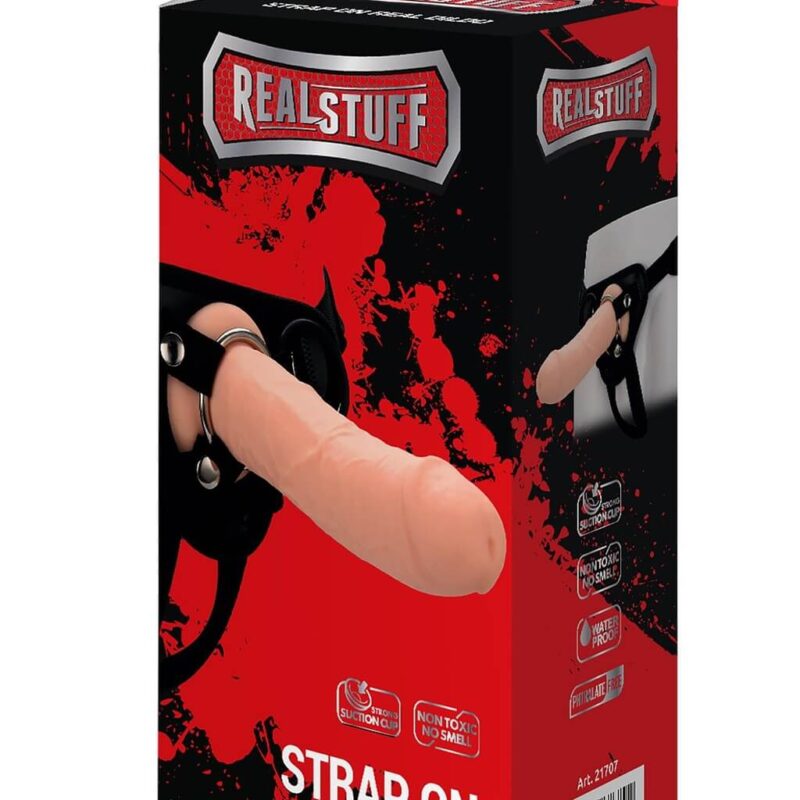 RealStuff Strap-On - élethű, felcsatolható dildó (natúr)